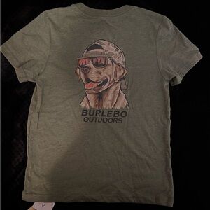 BURLEBO Olive Tee with Cool Dog Graphic
